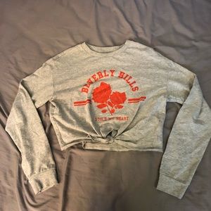 H&M Gray Long Sleeved Beverly Hills Printed Tshirt